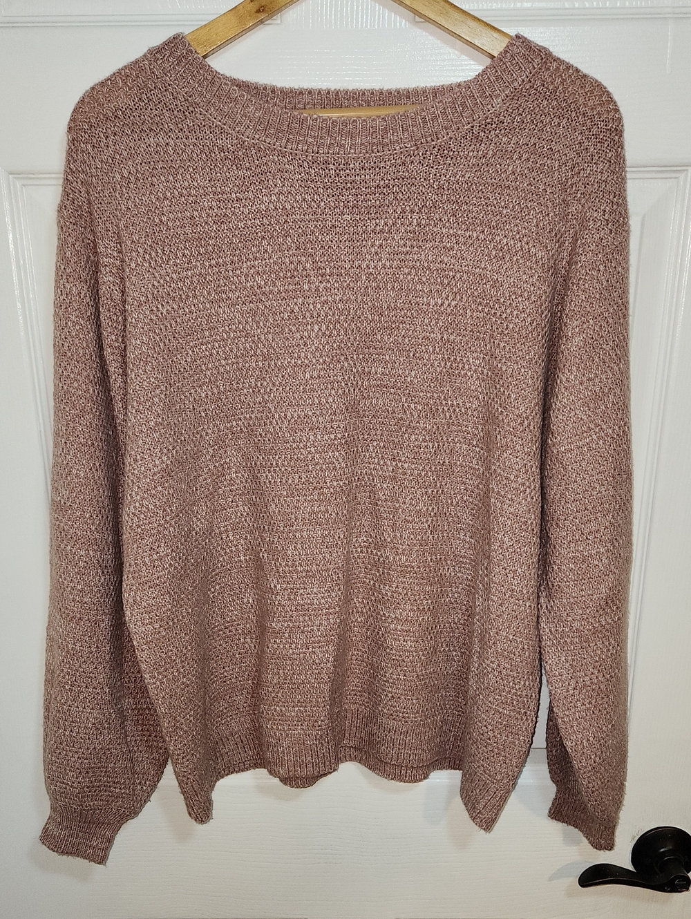 Zenana Crewneck Sweater in Dusty Mauve